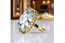 Zircon 14K Yellow gold Ring Vintage craft vrc253y